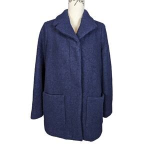 J. Crew Factory Boucle Wool Blend Peacoat Blue Size 8